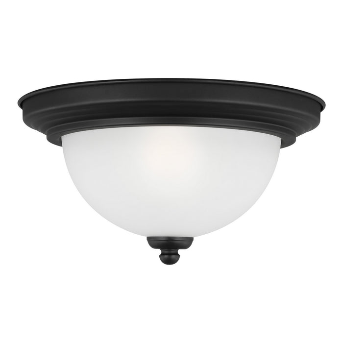 Generation Lighting 77063-112 One Light Flush Mount, Midnight Black