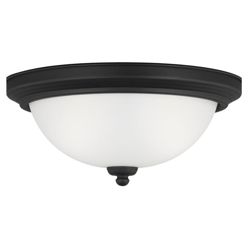 Generation Lighting 77064-112 Two Light Flush Mount, Midnight Black