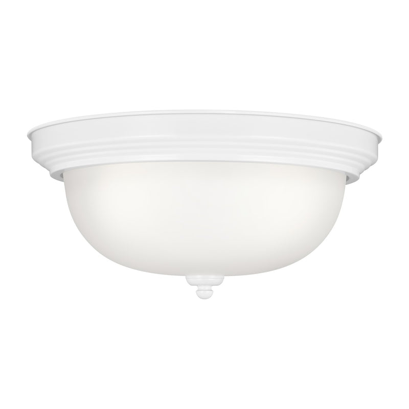 Generation Lighting 77065-15 Three Light Flush Mount, White