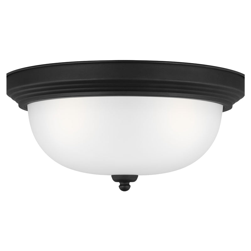 Generation Lighting 77065-112 Three Light Flush Mount, Midnight Black