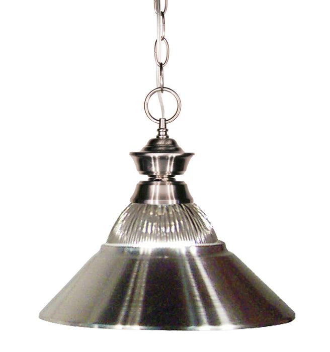 Z-Lite 100701BN-RBN One Light Pendant, Brushed Nickel