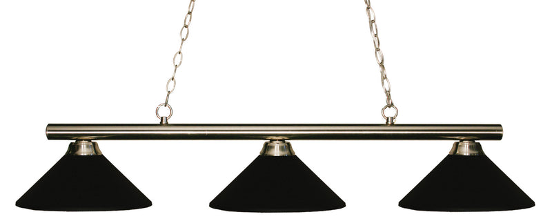 Z-Lite 155-3BN-MMB Three Light Billiard, Brushed Nickel