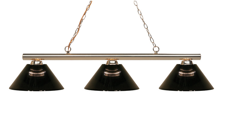 Z-Lite 155-3PB-ARS Three Light Billiard, Polished Brass