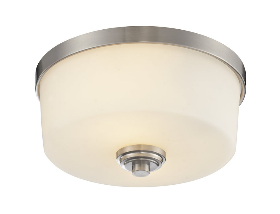Z-Lite 226F2 Two Light Flush Mount, Brushed Nickel