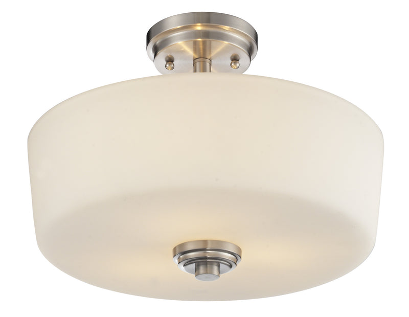 Z-Lite 226SF Three Light Semi Flush Mount, Brushed Nickel