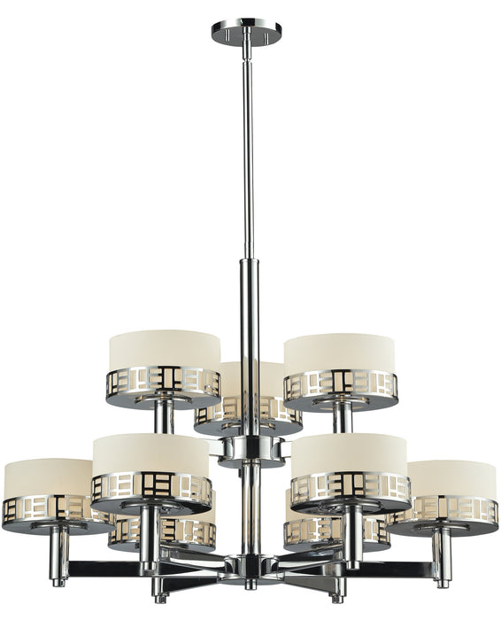 Z-Lite 328-9-CH Nine Light Chandelier, Chrome