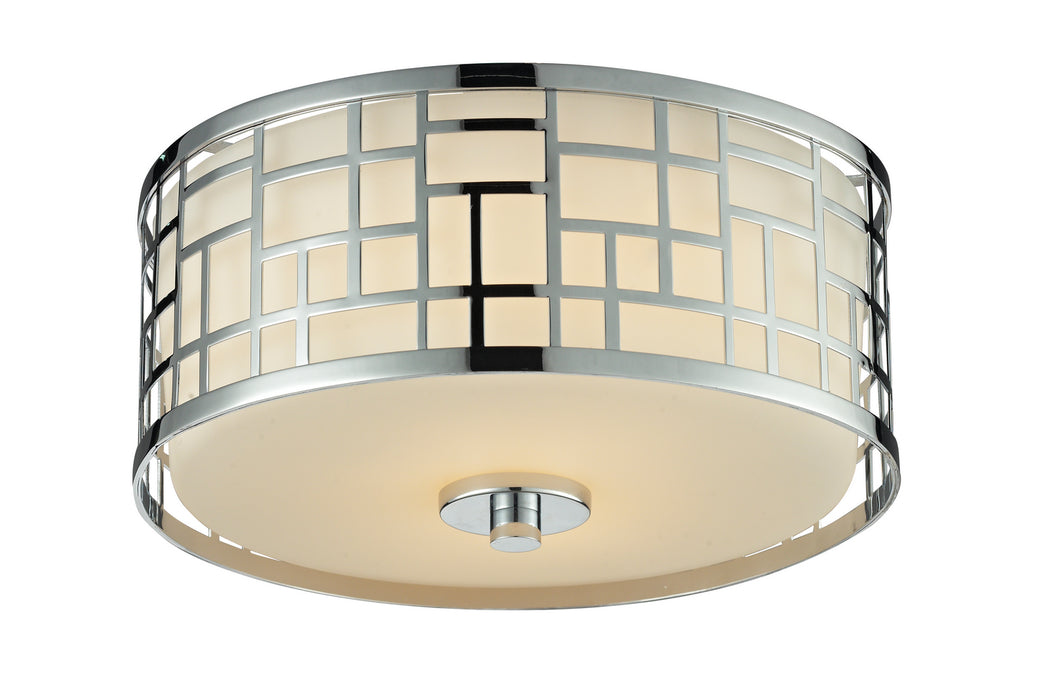 Z-Lite 328F12-CH Two Light Flush Mount, Chrome