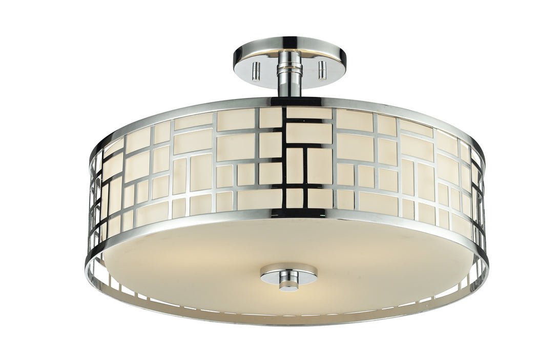 Z-Lite 328-SF16-CH Three Light Semi Flush Mount, Chrome