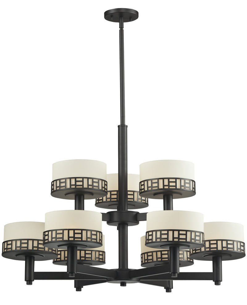 Z-Lite 329-9-BRZ Nine Light Chandelier, Bronze