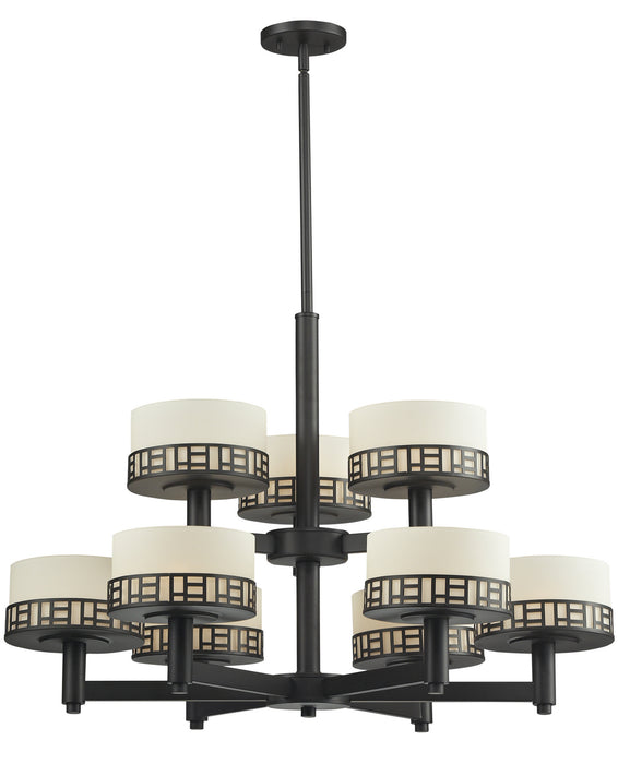 Z-Lite 329-9-BRZ Nine Light Chandelier, Bronze