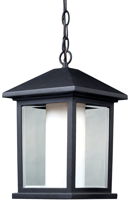 Z-Lite 523CHB One Light Outdoor Chain Mount Ceiling Fixture, Black
