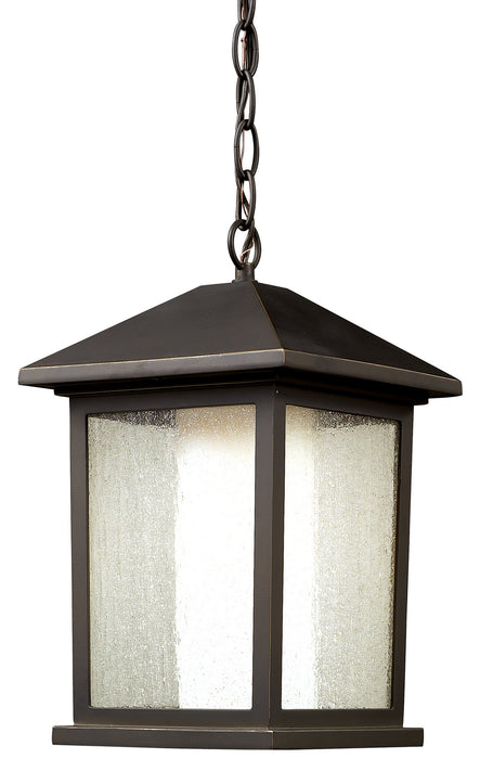 Z-Lite 524CHB One Light Outdoor Chain Mount Ceiling Fixture, Oil Rubbed Bronze