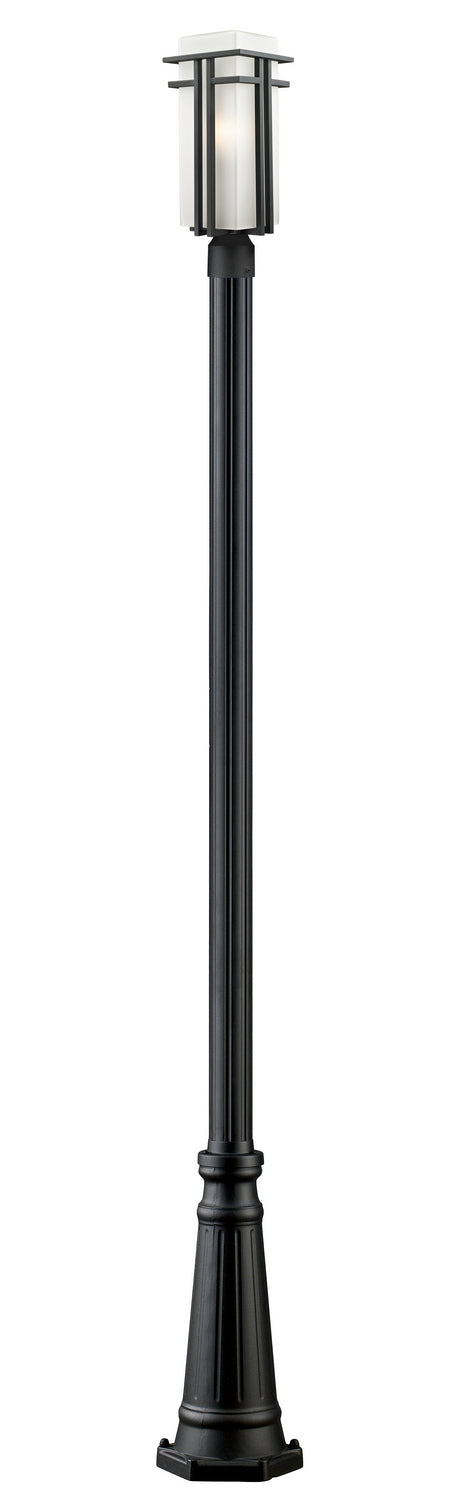 Z-Lite 549PHBR-519P-BK One Light Outdoor Post Mounted Fixture, Black