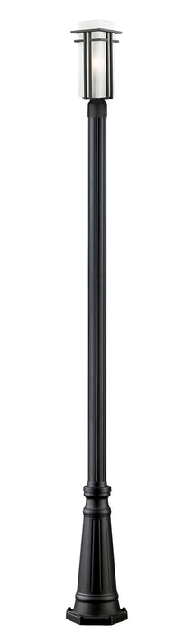 Z-Lite 549PHMR-519P-BK One Light Outdoor Post Mounted Fixture, Black