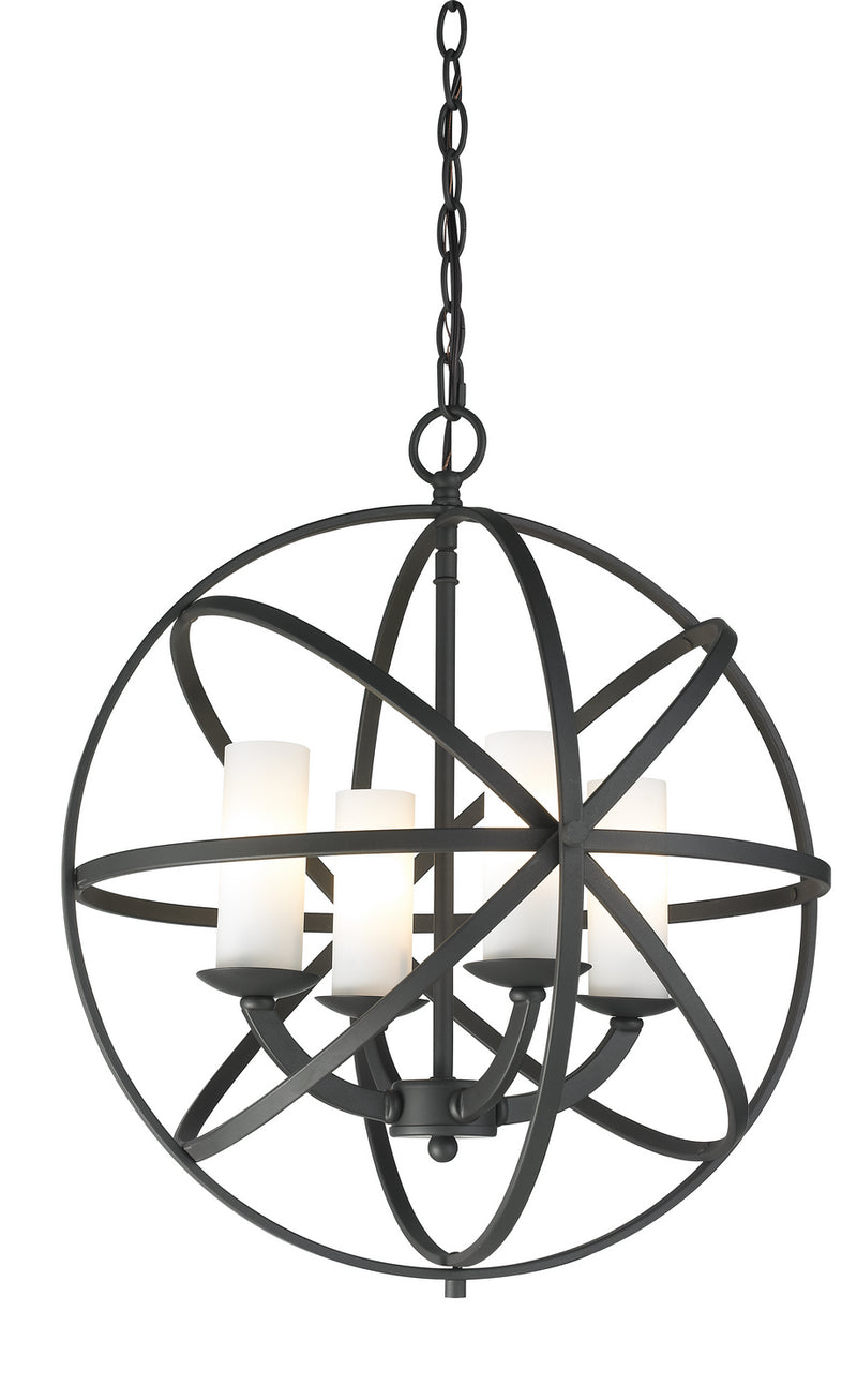 Z-Lite 6017-4S-BRZ Four Light Chandelier, Bronze
