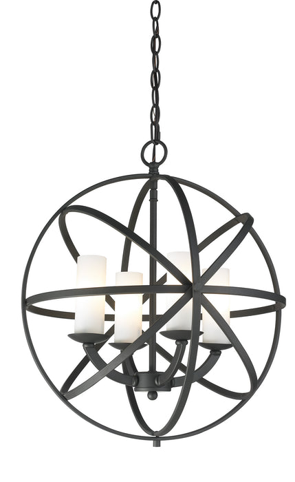 Z-Lite 6017-4S-BRZ Four Light Chandelier, Bronze