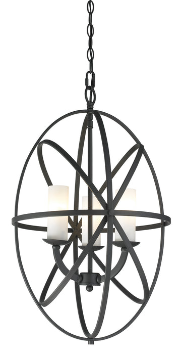 Z-Lite 6027-3S-BRZ Three Light Chandelier, Bronze