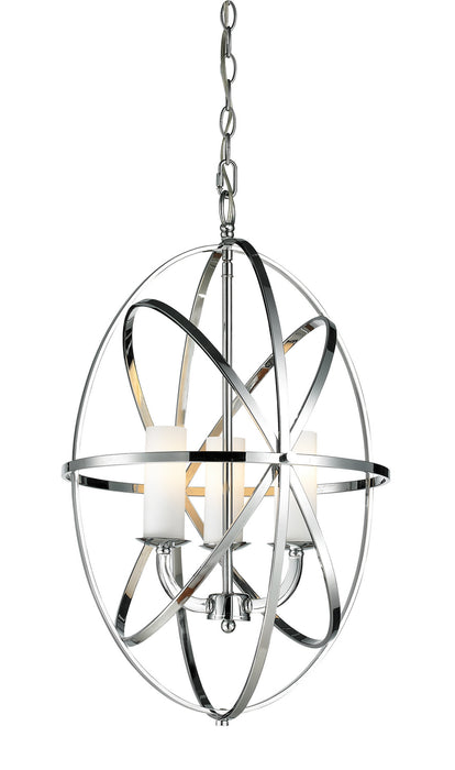 Z-Lite 6027-3S-CH Three Light Chandelier, Chrome