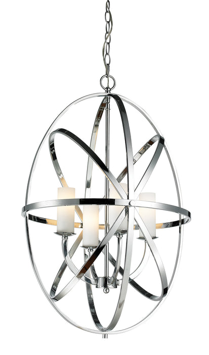Z-Lite 6027-4L-CH Four Light Chandelier, Chrome