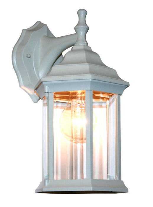 Z-Lite T21WH One Light Outdoor Wall Light, Gloss White