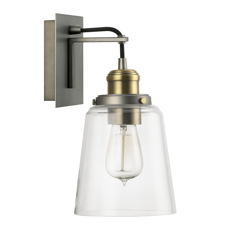 Capital Lighting 3711GA-135 One Light Wall Sconce, Graphite and Aged Brass