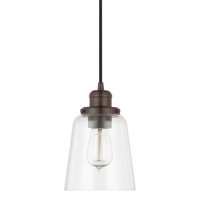 Capital Lighting 3718BB-135 One Light Pendant, Burnished Bronze