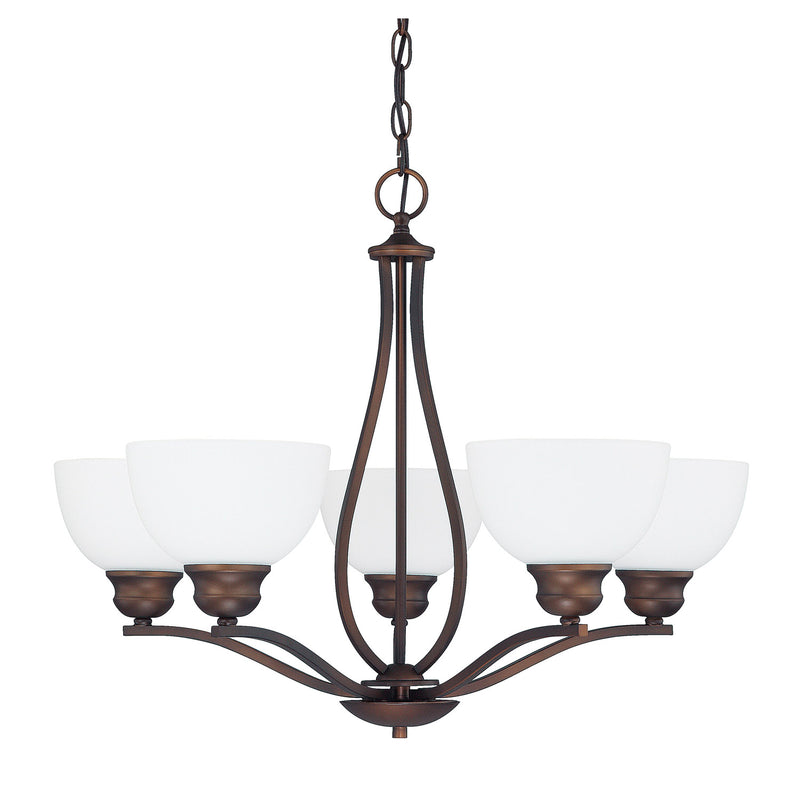 Capital Lighting 4035BB-212 Five Light Chandelier, Burnished Bronze