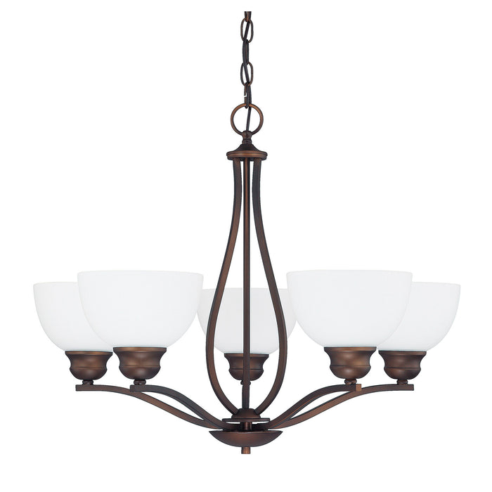 Capital Lighting 4035BB-212 Five Light Chandelier, Burnished Bronze