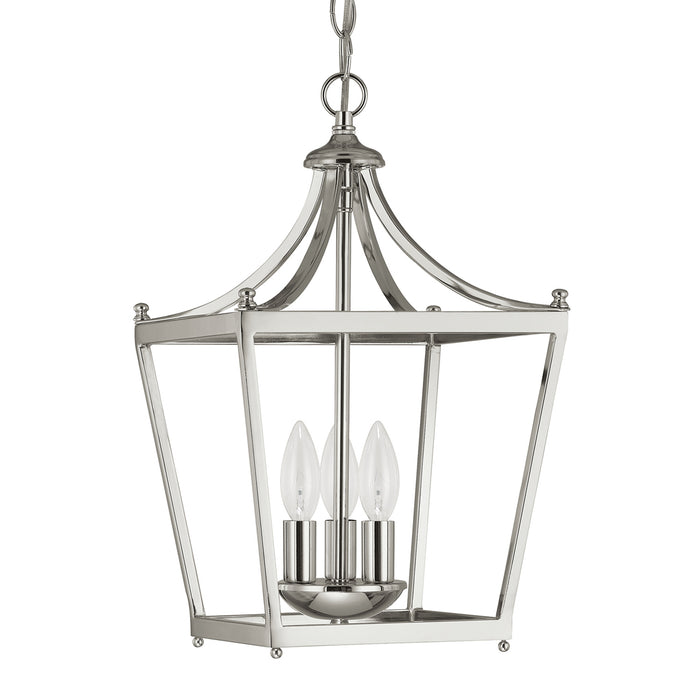 Capital Lighting 4036PN Three Light Foyer, Polished Nickel