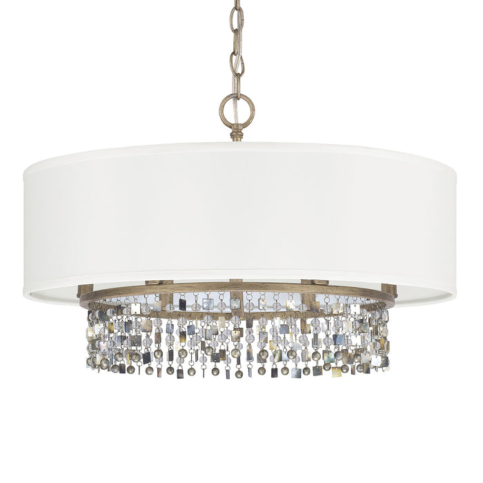 Capital Lighting 4216BG-544-CP Six Light Pendant, Brushed Gold