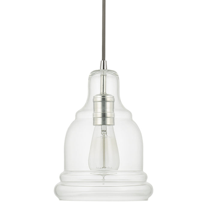 Capital Lighting 4643PN-138 One Light Pendant, Polished Nickel