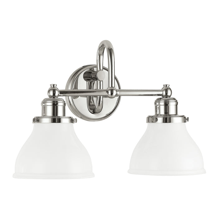 Capital Lighting 8302PN-128 Two Light Vanity, Polished Nickel