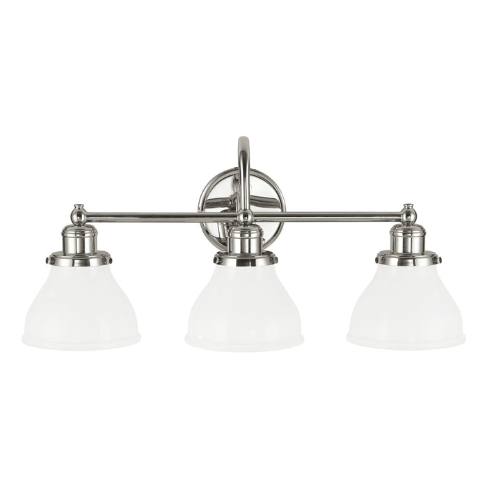 Capital Lighting 8303PN-128 Three Light Vanity, Polished Nickel