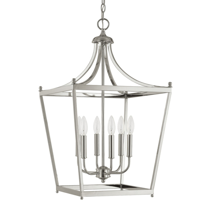 Capital Lighting 9552PN Six Light Foyer, Polished Nickel