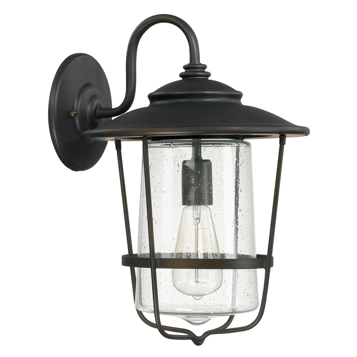 Capital Lighting 9602OB One Light Outdoor Wall Lantern, Old Bronze
