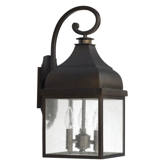 Capital Lighting 9642OB Three Light Outdoor Wall Lantern, Old Bronze