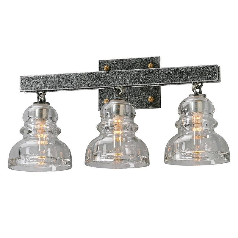 Troy Lighting B3953-OS Three Light Bath And Vanity, Old Silver