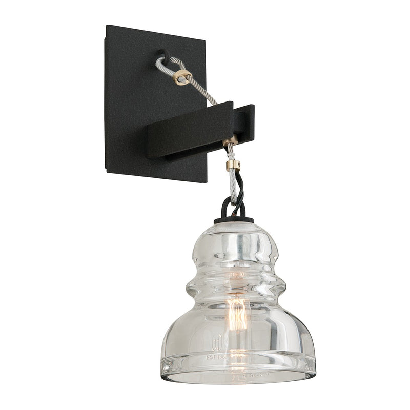 Troy Lighting B3971-TRN One Light Wall Sconce, Textured Iron