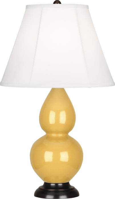 Robert Abbey SU11 One Light Accent Lamp, Sunset Yellow Glazed Ceramic w/Deep Patina Bronze