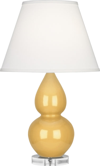 Robert Abbey SU13X One Light Accent Lamp, Sunset Yellow Glazed Ceramic w/Lucite