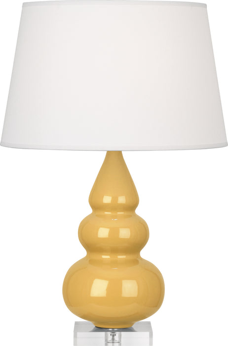 Robert Abbey SU33X One Light Accent Lamp, Sunset Yellow Glazed Ceramic w/Lucite
