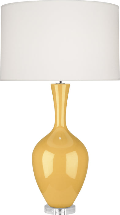 Robert Abbey SU980 One Light Table Lamp, Sunset Yellow Glazed Ceramic