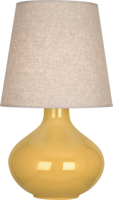 Robert Abbey SU991 One Light Table Lamp, Sunset Yellow Glazed Ceramic