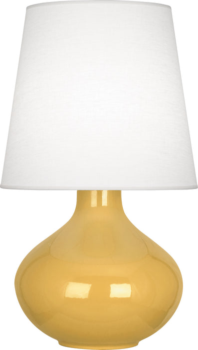 Robert Abbey SU993 One Light Table Lamp, Sunset Yellow Glazed Ceramic