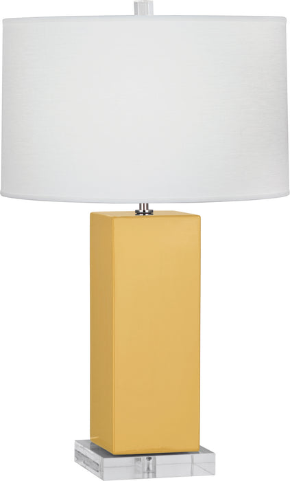 Robert Abbey SU995 One Light Table Lamp, Sunset Yellow Glazed Ceramic
