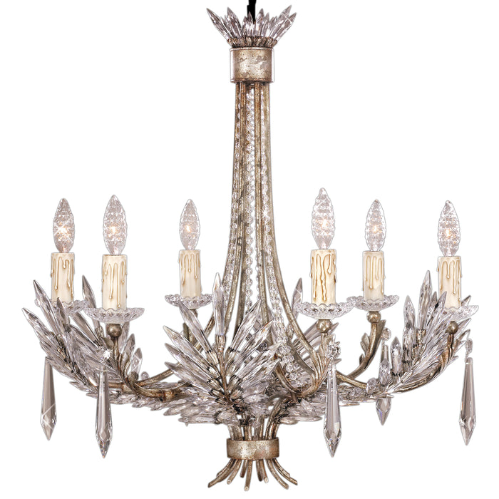 Fine Art 302740ST Six Light Chandelier, Silver