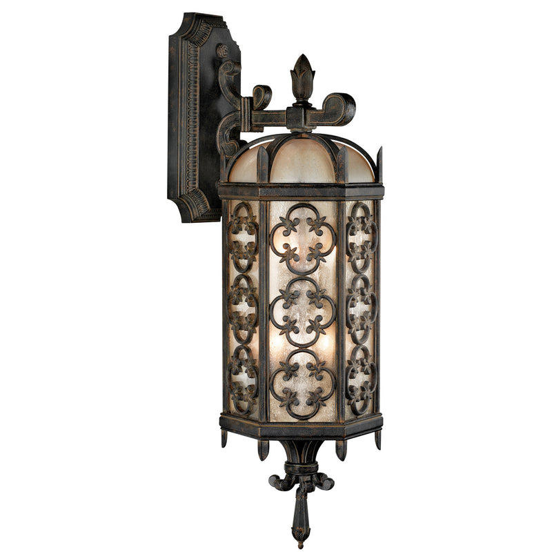 Fine Art 338381ST Three Light Outdoor Wall Mount, Black