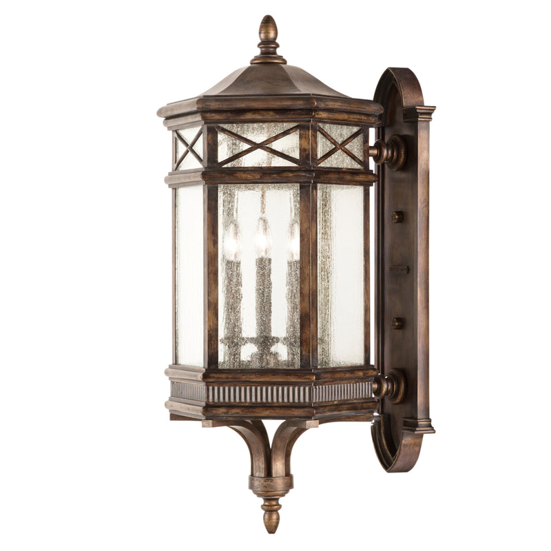 Fine Art 837681ST Three Light Outdoor Wall Mount, Bronze
