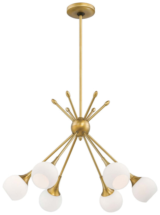 George Kovacs P1806-248 Six Light Chandelier, Honey Gold (Open Box - Final Sale)