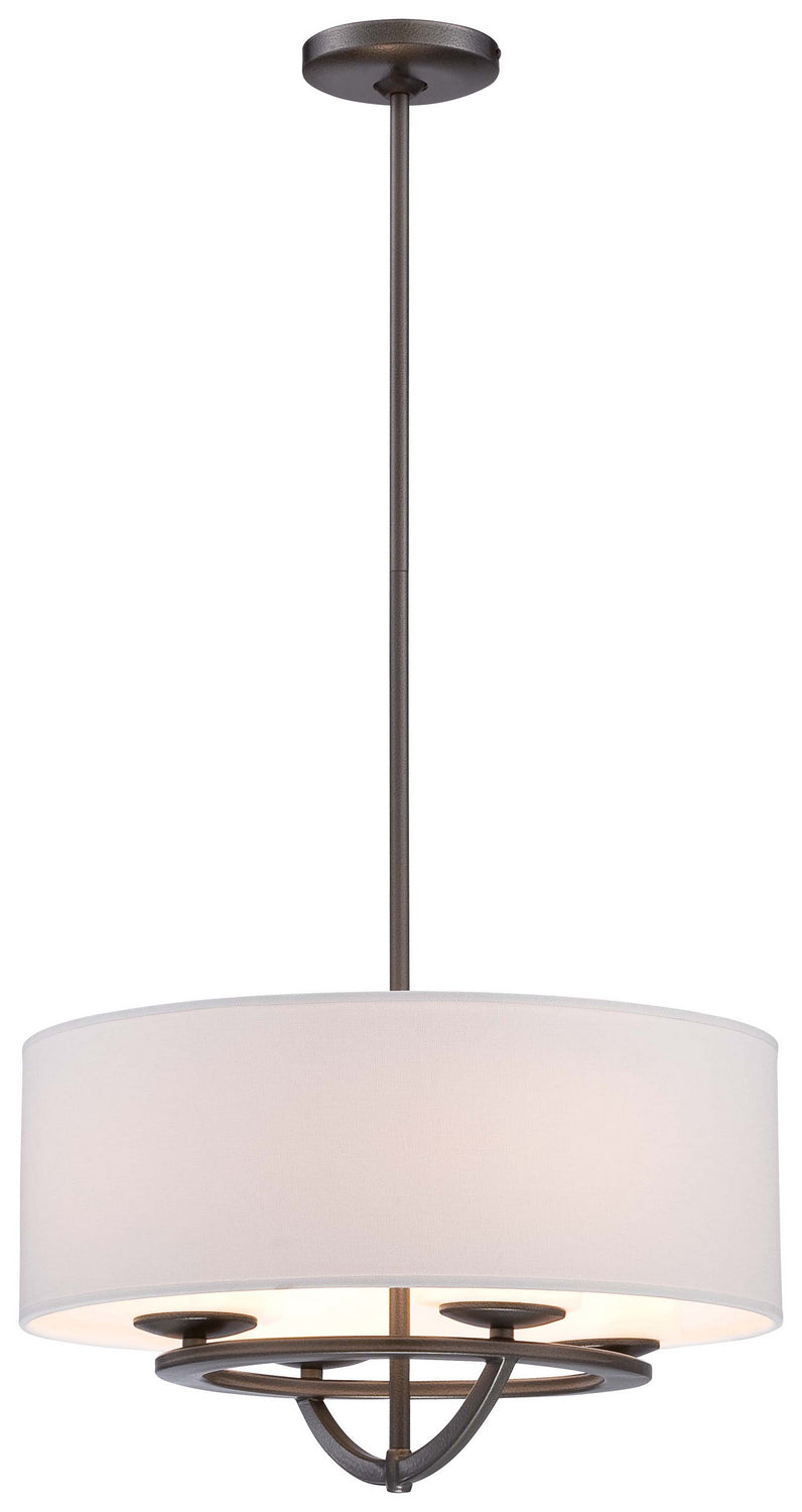 George Kovacs P1813-172 Four Light Pendant, Smoked Iron